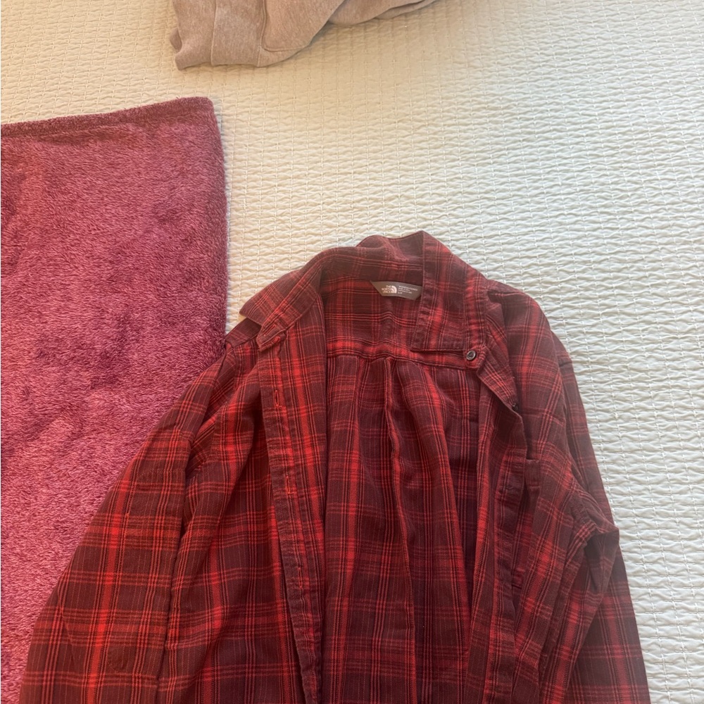 The North Face Red Plaid Button Down Shirt